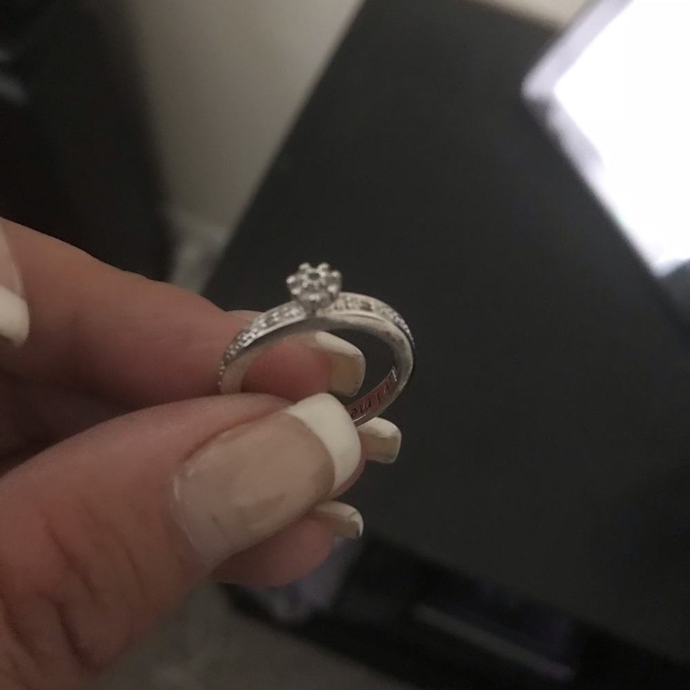 Diamond ring- sterling silver